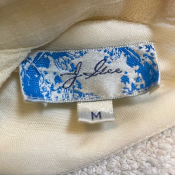 J Gee Dress M Ivory Rayon Blend Lined Sleeveless A Line Dress Lace‎ Feminine - Picture 10 of 16